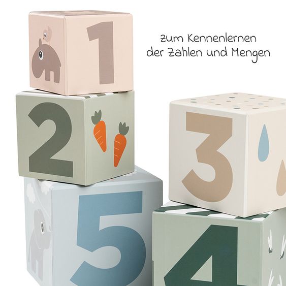 Done by Deer 5-piece stacking cube set - Deer Friends