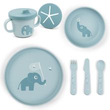 6-piece learning to eat set Foodie - Elphee - Blue