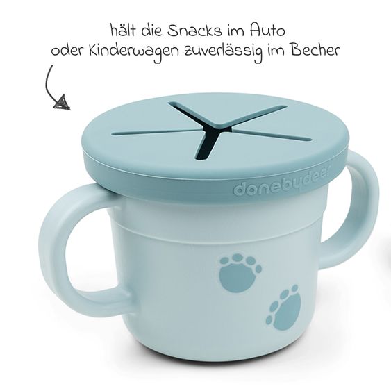 Done by Deer Set 6 pezzi per imparare a mangiare Foodie - Elphee - Blu