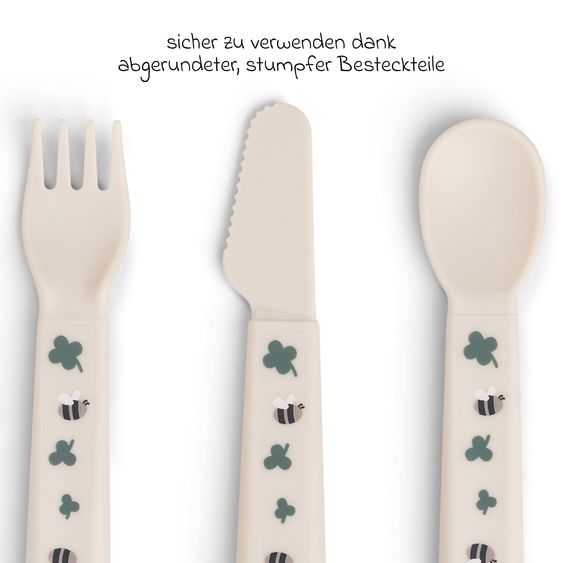 Done by Deer Set 7 pezzi per imparare a mangiare Foodie - Tiny Farm - Sabbia