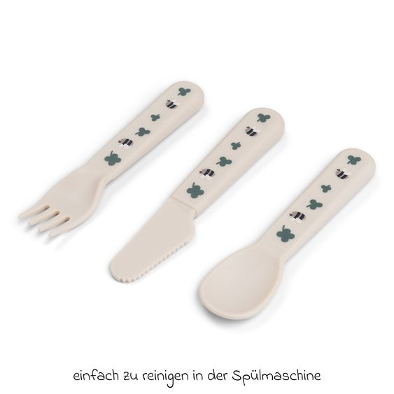 Done by Deer Set 7 pezzi per imparare a mangiare Foodie - Tiny Farm - Sabbia