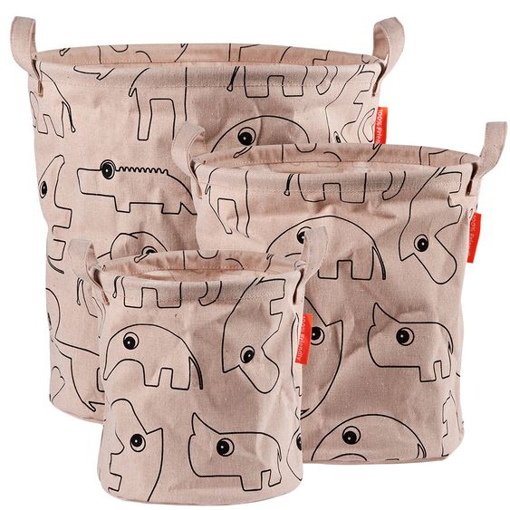 Done by Deer Aufbewahrungskorb - 3er Pack - Contour - Rosa