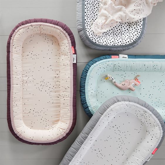 Done by Deer Babynest / Kuschelnest - Dreamy Dots - Blau