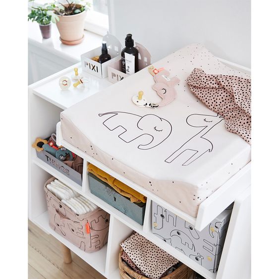 Done by Deer Folien-Wickelmulde 2-Keil - Dreamy Dots - Rosa