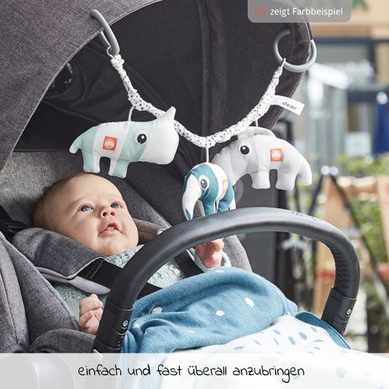 Done by Deer Kinderwagenkette - Deer Friends - Grau