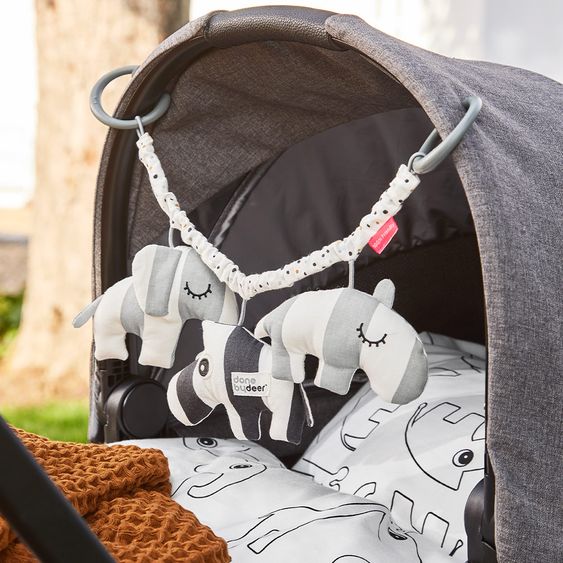 Done by Deer Kinderwagenkette - Deer Friends - Grau