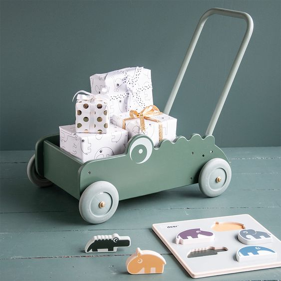 Done by Deer Baby walker - Croco - Green