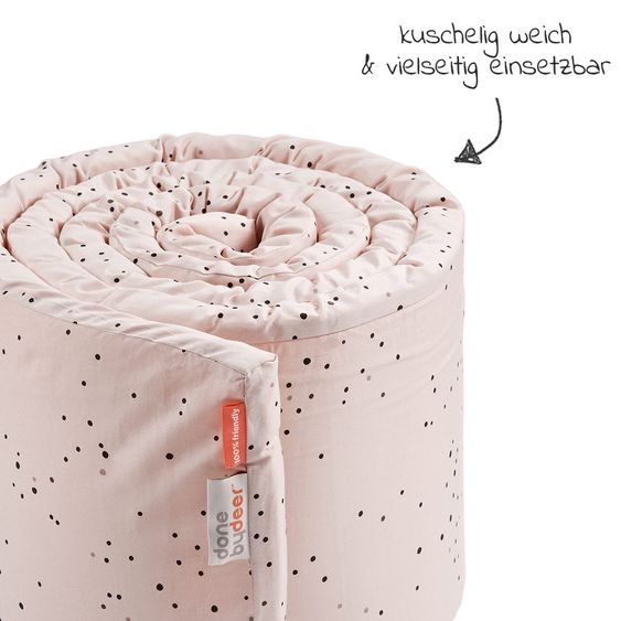 Done by Deer Nestchenrolle / Bettschlange - 350 cm - Dreamy Dots - Rosa