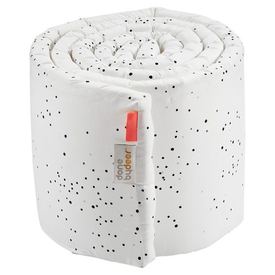 Done by Deer Nestchenrolle / Bettschlange - 350 cm - Dreamy Dots - Weiß