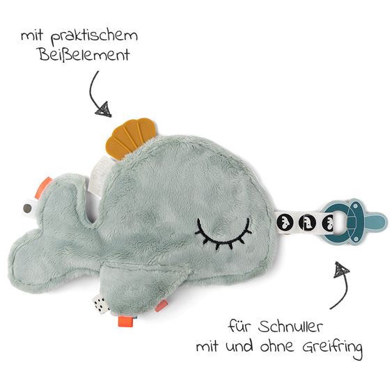 Done by Deer Schmusetuch / Schnullerhalter - mit Beißelement - Wally - Blau