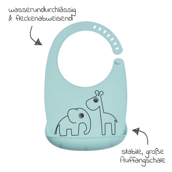 Done by Deer Silikon-Lätzchen - Deer Friends - Blau
