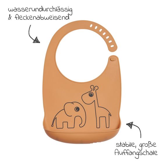 Done by Deer Silikon-Lätzchen - Deer Friends - Mustard