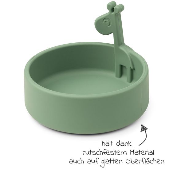 Done by Deer Silicone bowl - Pekaboo - Raffi - Green