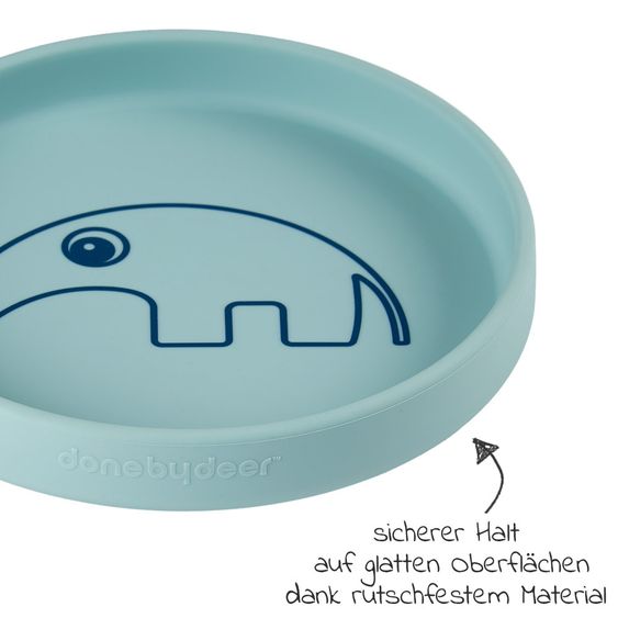Done by Deer Silicone plate - non-slip - Antee - Blue
