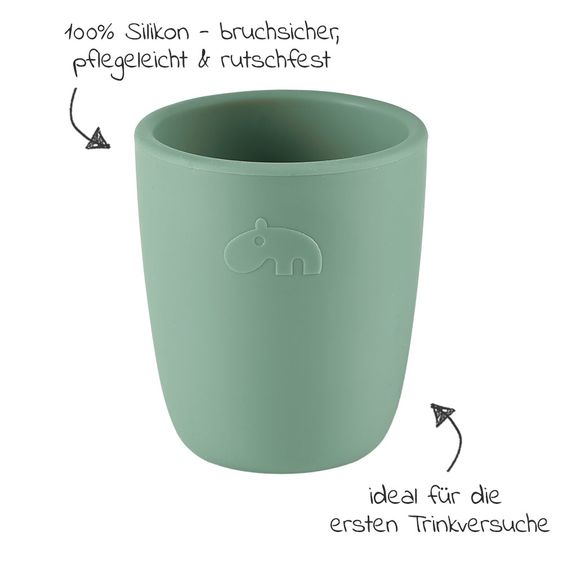 Done by Deer Silikon-Trinkbecher - Grün