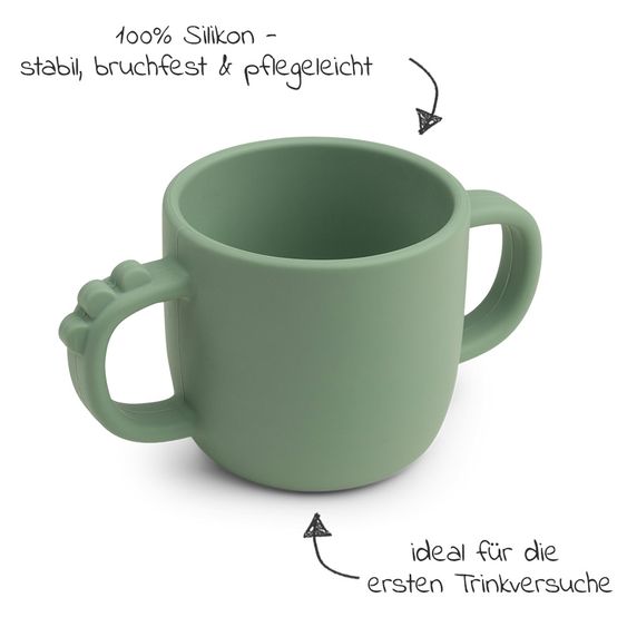 Done by Deer Silicone drinking cup - Pekaboo - Croco - Green