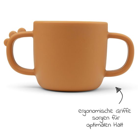Done by Deer Silicone drinking cup - Pekaboo - Croco - Mustard
