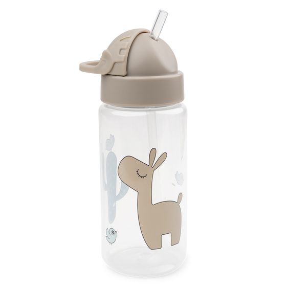 Done by Deer Trinkflasche mit Strohhalm 350 ml - Lalee - Sand