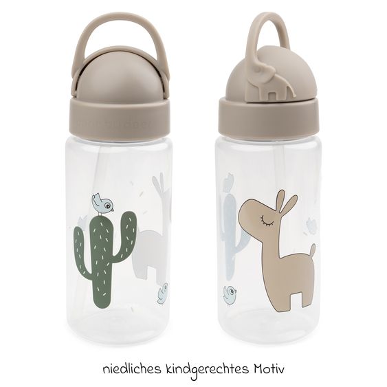 Done by Deer Drinking bottle with straw 350 ml - Lalee - Sand