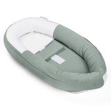 Babynest Cocoon mit Bauchgurt - Tetra Green