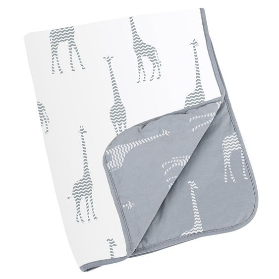 doomoo Baumwoll-Decke Doomoo Dream 75 x 100 cm - Giraffe - Grau