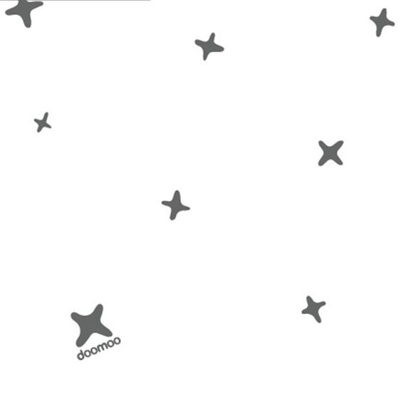 doomoo Stillkissen Softy Cotton 155 cm - Stars - Anthrazit