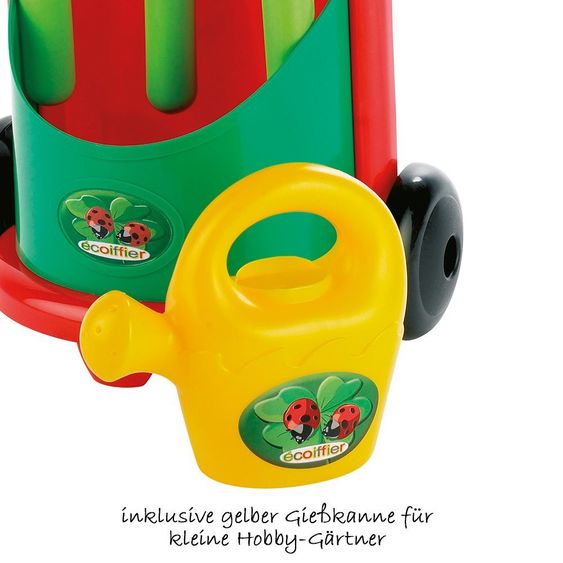 Ecoiffier 7-tlg. Set Gärtner-Trolley mit Zubehör