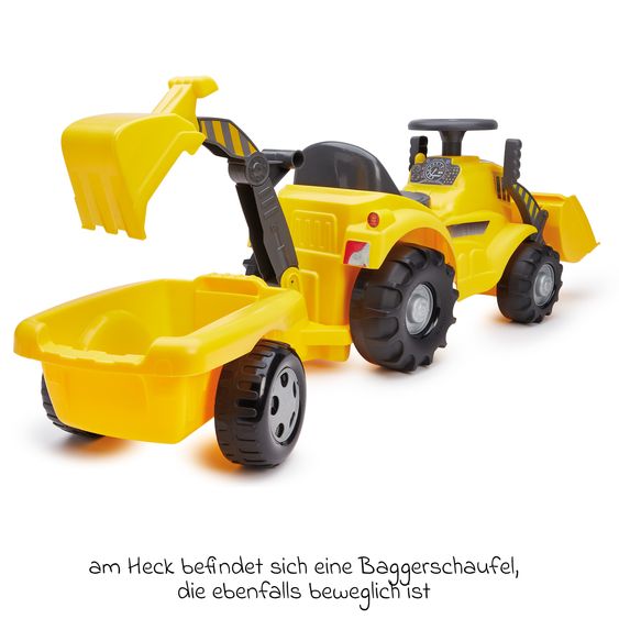 Ecoiffier Rutscherfahrzeug Radlader mit Hänger