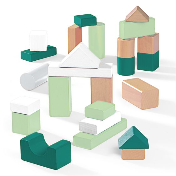 Eichhorn Holzbausteine HIPP - 25 Stück - extra große Teile - in Box - Esel