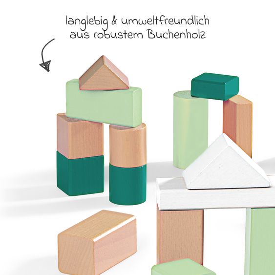Eichhorn Holzbausteine HIPP - 25 Stück - extra große Teile - in Box - Esel