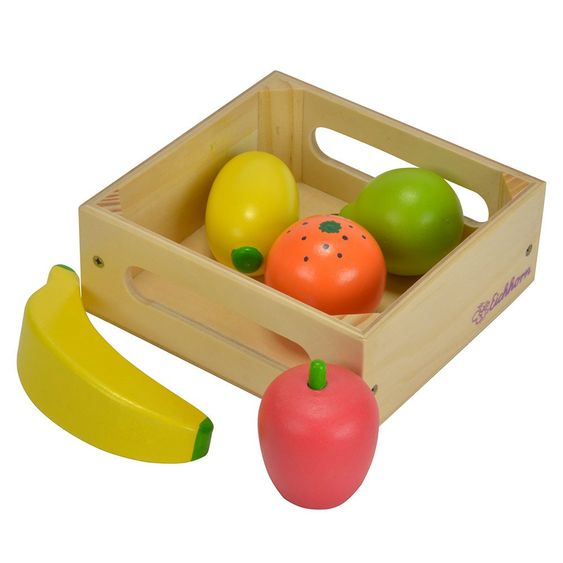 Eichhorn Holzkiste mit 5-tlg. Zubehör Früchten