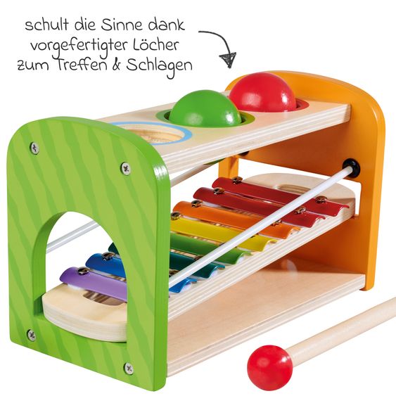 Eichhorn Musikspielzeug 2in1 mit Xylophon & Klopfbank