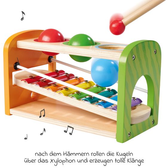 Eichhorn Musikspielzeug 2in1 mit Xylophon & Klopfbank