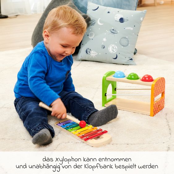 Eichhorn Musikspielzeug 2in1 mit Xylophon & Klopfbank