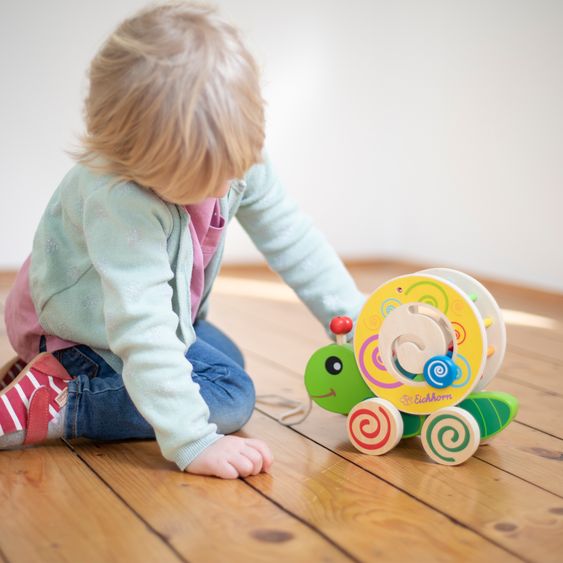 Eichhorn Nachziehtier Schnecke mit Steckspiel