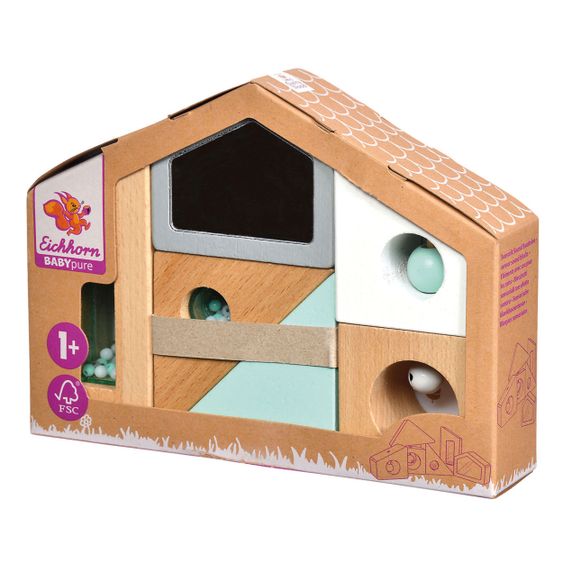 Eichhorn Soundbausteine 6 Stück aus Holz - Baby Pure