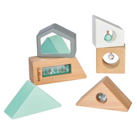 Eichhorn Soundbausteine 6 Stück aus Holz - Baby Pure