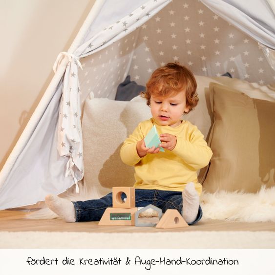 Eichhorn Soundbausteine 6 Stück aus Holz - Baby Pure