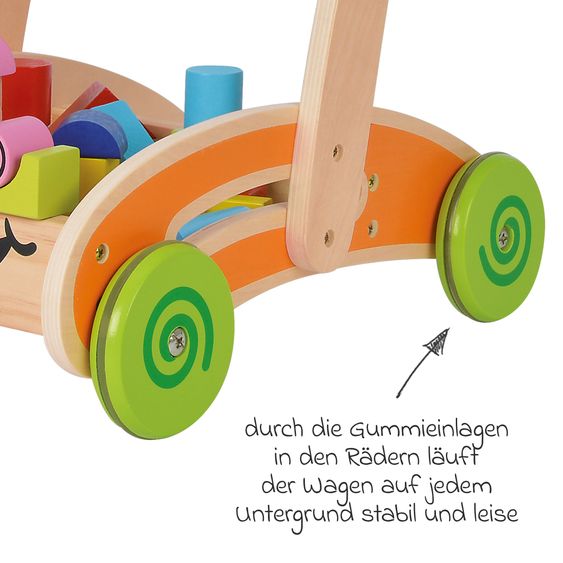 Eichhorn Spiel- und Lauflernwagen mit 35 Bausteinen