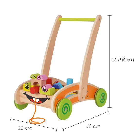 Eichhorn Spiel- und Lauflernwagen mit 35 Bausteinen