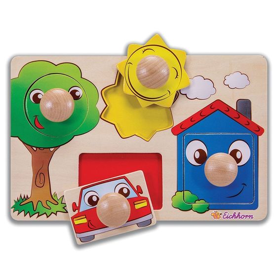 Eichhorn Steckpuzzle mit extra großen Knöpfen