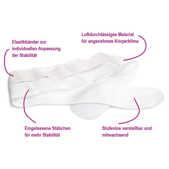 Elanee Support belt for pregnant women - White - Size M