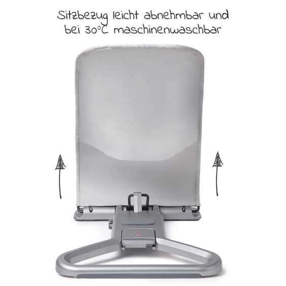 Ergobaby 3in1 Evolve Bouncer baby bouncer from birth -Toddler 3 years (2.5 kg-13.2 kg) incl. newborn insert - Light Grey