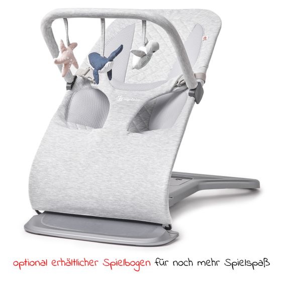 Ergobaby 3in1 Evolve Bouncer baby bouncer from birth -Toddler 3 years (2.5 kg-13.2 kg) incl. newborn insert - Light Grey