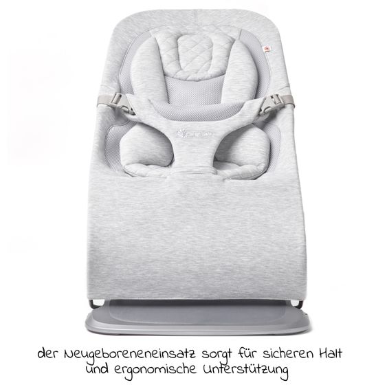 Ergobaby 3in1 Evolve Bouncer baby bouncer from birth -Toddler 3 years (2.5 kg-13.2 kg) incl. newborn insert - Light Grey