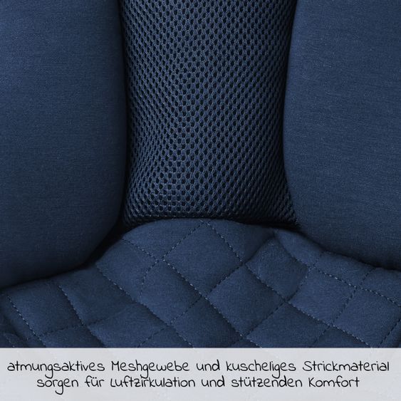 Ergobaby 3in1 Evolve Bouncer Babywippe ab Geburt -Kleinkind 3 Jahre (2,5 kg-13,2 kg) inkl. Neugeborenen-Einsatz - Midnight Blue