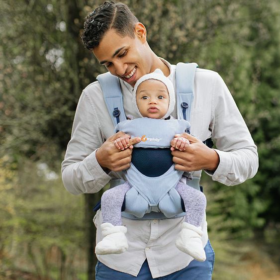 Ergobaby Babytrage 360 Cool Air Mesh für 4 Tragepositionen - Chambray