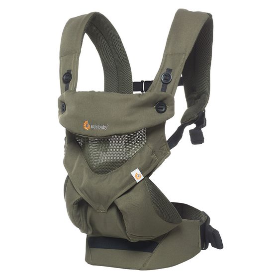 Ergobaby Babytrage 360° Cool Air Mesh für 4 Tragepositionen - Khaki Green