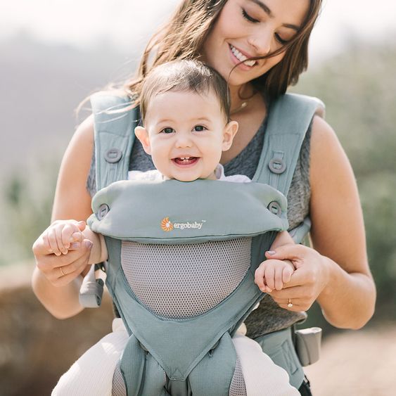 Ergobaby Babytrage 360 Cool Air Mesh für 4 Tragepositionen - Sea Mist