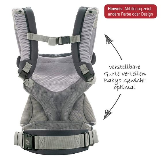 Ergobaby Babytrage 360 für 4 Tragepositionen - Dewy Grey